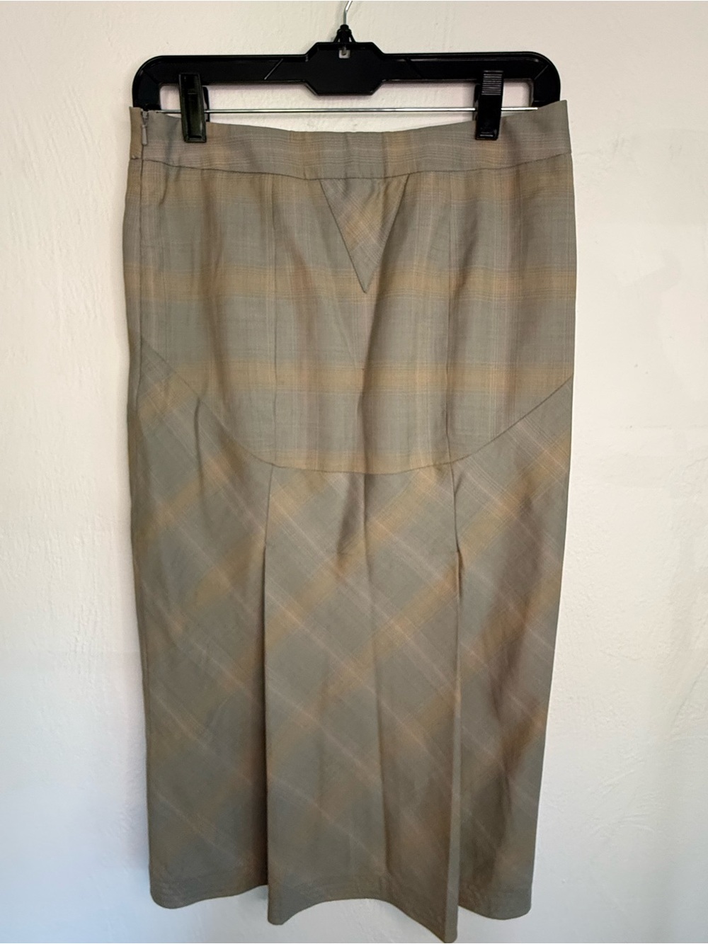 L.A.M.B. Plaid Midi Skirt - Gray & Tan
